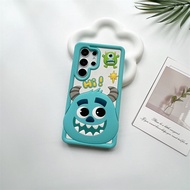 Cute Cartoon Monsters Sulley Cover For Samsung Galaxy S24 Ultra S23 Ultra S21 FE A30S A50 A50S Soft 