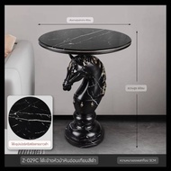 CT221D122 ZEITAKU โต๊ะข้างห้องนั่งเล่น โต๊ะกลมเล็ก ม้า Coffee table Horse
