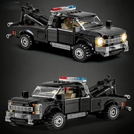 Police Tow Truck Building Block Set | Rescue Tow Truck Model with Boom Arm STEM Toy