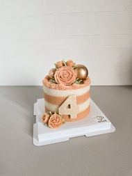 4吋加高寵物蛋糕 生日蛋糕 金箔玫瑰蛋糕 可自取