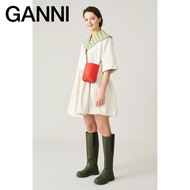 [Double 12 Carnival] Ganni Female Bag Mobile Phone Bag Leather Diagonal Bag Vertical Envelope Bag A3