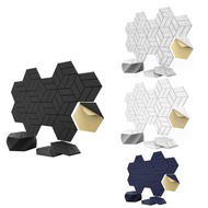 12 Pack Self-Adhesive Acoustic Panels,Hexagon Sound Proof Foam Panels Sound Proofing Padding for Wall Used for Studio