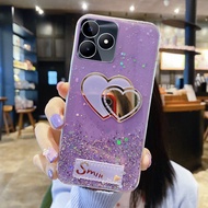 KOSLAM Electroplated rhinestone letter love Transparent Phone Case for Realme 11 4G 5G 11X 11 Pro 11 Pro+ C53 C55 C33 10 4G 5G 10 Pro 10 Pro+ OPPO A79 5G A18 A38 A78 4G 5G A58 A98 A17 A17K A77s A57 New Design Soft TPU Phone Casing In Stock