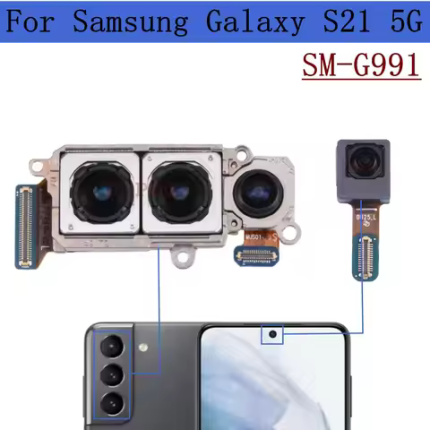 Rear Front Camera For Samsung Galaxy S21 5G SM-G991U G991B G991W G991N Back Wide Main Camera Flex Ca