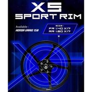 XTERO RIMS VARIO150 VARIO160 VARIO 150 SILVER / BLACK 17 INCH RIM SPORT RIM HONDA VARIO UL X5 X6 RIM