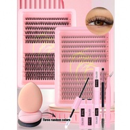 240 Eyelash Extension Kits, DIY Eyelash Extension Kits 10D/30D(8-16mm), Single Eyelash Cluster Kit, 