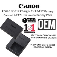 (OEM)CANON LP-E17 BATTERY / CANON LC-E17 CHARGER (1 YEARS WARRANTY) 1 TO 1 EXCHANGES LP-E17 LC-E17 B