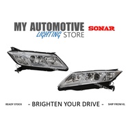 (Sonar) Honda City 2014-2017 Head Lamp, Head Light, Lampu Depan (Projector)(DRL Look)(Chrome)