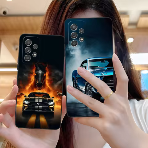 Mobile M-Mustang Phone Case for Samsung Galaxy A73 72 71 70 55 54 53 52 35 34 32 23 14 13 5G Black S
