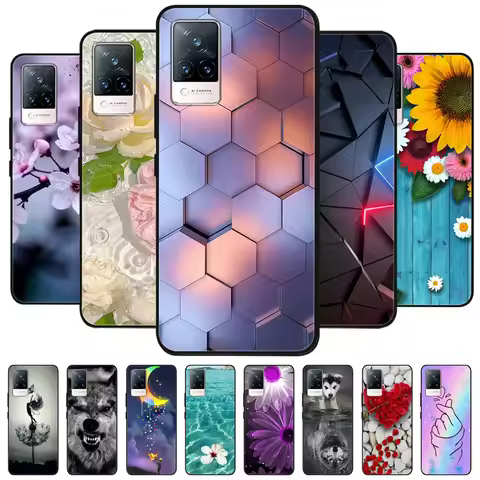 For Vivo V21 5G Case V21e Cover Wolf Cat Animals Silicone Soft Back Cases For Vivo V21 4G 5G V2050 P