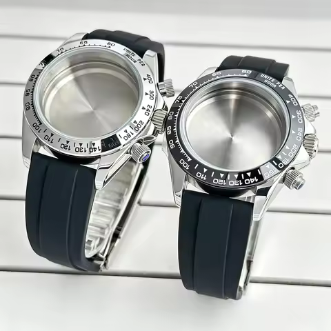 VK63 Watch Case Stainless Steel Watch Accessories Waterproof Rubber Strap For Daytona With  Seiko Mo