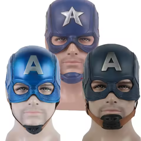 Civil War 3 Captain America Masks Helmet Soft PVC latex Mask Cosplay Steven Rogers Superhero Mask Ha