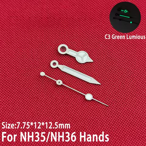 NH35 SUB Hands Universal For NH36 Eta2836 2824 Miyota 8205 8215 Needles Classic Pointer C3 Green Lum