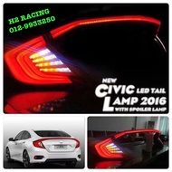 Honda Civic FC LED Tail Lamp LED Light Bar with Spoiler Lamp / 1.5 Turbo / 1.8 / Lampu / Bonet Spoiler Lamp