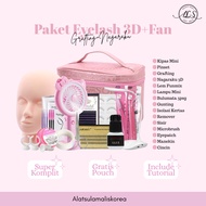 Eyelash Extension Package Mannequin + Fan free pouch RECOMMENDED