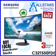 (ALLSTARS : WE ARE BACK PROMO) Samsung 32 inch C32T550 / C32T550FDE Curved Monitor / 1000R / 75Hz / FreeSync / Built-In-Speaker / DP+HDMI+VGA (Warranty 3years with Samsung SG)