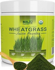 Organic Wheatgrass Juice Powder: Grown in Volcanic Soil, No High Temperatures Used, Non-GMO, Instant Juice Powder, Simply The Best on Earth