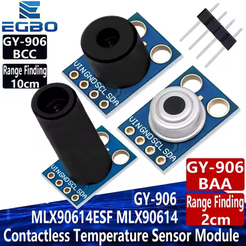 1~5PCS GY-906-BCC-BAA-MLX90614ESF New MLX90614 Contactless Temperature Sensor Module For Arduino Com