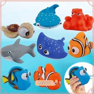 TOPBEAUTYMY Baby Bath Toys, Squeeze Sounding Water Spraying Marine Animal Ornaments, Cute Soft Rubbe