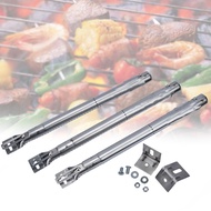 3pcs Universal BBQ Straight Barbecue Grill Tube Burners Stainless Steel Gas Grill Parts Replacement 