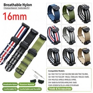 16mm Woven Nylon Canvas Watch Strap Replacement For GA‑110 DW‑5600BB GA‑100 GA‑110 GD‑100 Small Squa