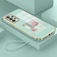 HP Phone Case For Samsung Galaxy A32 4G A32 5G Case Car Pattern Phone Case Layered Strap Case Silico