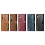 Luxurious Retro Flip Case for Samsung Galaxy A22 A32 A71 A51 4G 5G Leather Multi Card Clips Phone Bag Casing Cover