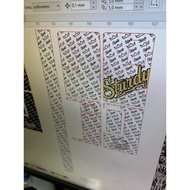 B80 B60 Centa Aio Sturdy White Garskin Sticker/Case Sticker Can Be Customized Motif - 2Pcs