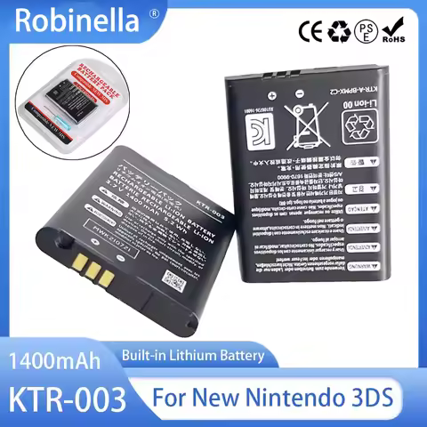 KTR-003 Rechargeable Battery 3.7V 1400mAh KTR003 Lithium Battery for Nintendo 3DS N3DS New 3DS Game 