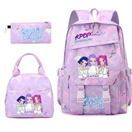 [Cartoon Schoolbag] Korea K-POP Witch Hunters Cartoon Print Student Pencil Case Lunch Bag Three-Piec