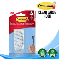 3M COMMAND 17093CLR CLEAR LARGE HOOK 17093 Command Hook 3M Hook