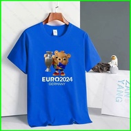 YB1 UEFA Euro 2024 mascot Albart Delaunay Cup 3D summer football T-shirt Short Sleeve Top BY1