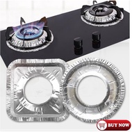 Hot 10Pcs Kitchen Oil Proof Stove Liners Pad / Heat-resistant Aluminum Foil Pad /  Burner Covers Gas