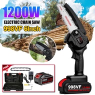 998VF Cordless Chainsaw 6 Inch Mini Branch Saw Wood Pruning Cutter Gergaji Elektrik Mesin Potong Pok