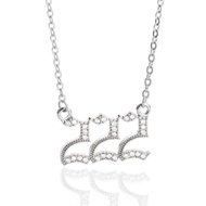 Angel Number 111-999 Micro Paved Zircon Pendant Necklace Womens Personality Popular Jewelry Silver P