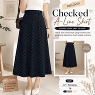 KATUN Skirt Checkered Linea Cotton MidiWanita LP 79 PJ 79 Preloved | Bahagiya Store