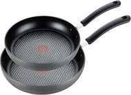 T-fal Ultimate Hard Anodized Nonstick Fry Pan Set 2 Piece, 10, 12 Inch, Oven Broiler Safe 400F, Cook