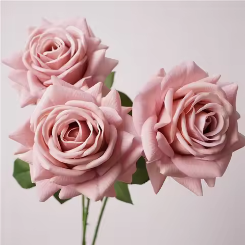 5Pc Moisturizing Real Touch Rose Flowers Artificial Mariage Decor Rose Bouquet Wedding Event Party F