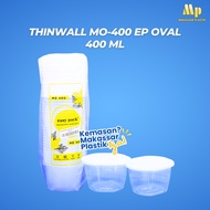 THINWALL MO-400 EP OVAL PLASTIC CONTAINER/ FOOD STORAGE/ @25 PCS