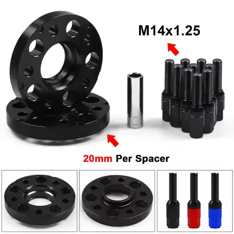 20mm 66.6mm 5x112mm Hub Centric Bore Wheel Spacers M14x1.25 Tapered Bolts For BMW X5 G05 X7 G07 2018