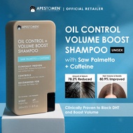 Apestomen Oil Control + Volume Boost Shampoo 350ml With Saw Palmetto | Block DHT Balance Hormone Lev