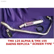 ◙✗TMX 155 and TMX 125 Full Exhaust Muffler Stainless Daeng, Hispeed