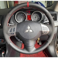 Proton Inspira Mitsubishi Lancer Pajero Sport Alcantara 9002 Suede Leather Car Steering Cover Wrap S