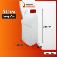PROSKILL HARDWARE NEW 3L HDPE Jerry Can Bottle 3 Litre / Tong Air Jerry Can Bekas Minyak / 塑料 水桶 油桶