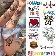 G GD GD GD English Fans Support Arm Color Tattoo Stickers Men Women Waterproof Long-Lasting Daisy St