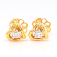 Happy jewelry Diamond Earrings Real Gold 37.5% ER237