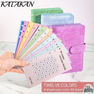 KATAKAN 48PCS Cost Saving Card, 52 Weeks Save Challenge Eave Money Cash Envelopes,  USD Euros 30 Day