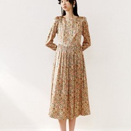 【印花】新中式復古中國風 真絲連衣裙