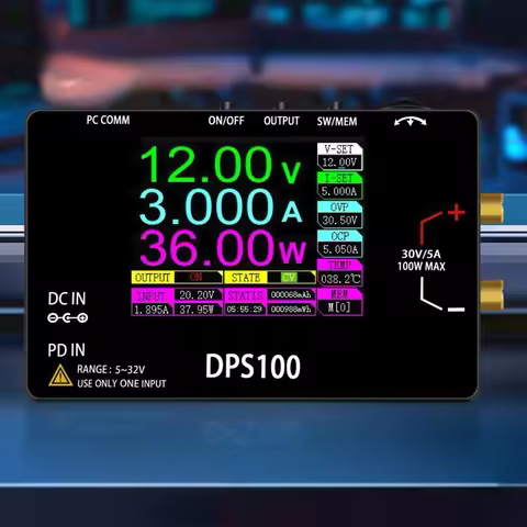 DPS100 Pocket Size Bench Switching 30V 5A 100W Programmable Voltage Regulator Power Supply DC LAB Su