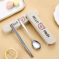 Inaso Sendok Set Alat Makan Stainless Kotak Sendok Sumpit Peralatan Makan HMB113